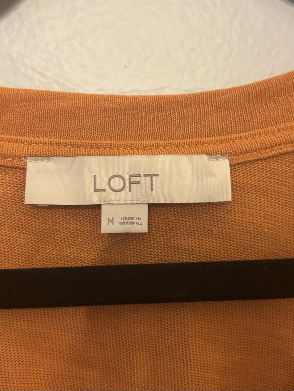 LOFT Short Sleeve V-Neck Tee in Burnt Orange - Picture 2 of 3